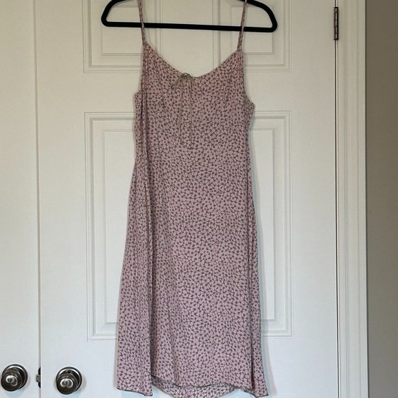 Nougat Pink & Grey A-Line Midi Dress - Picture 1 of 4